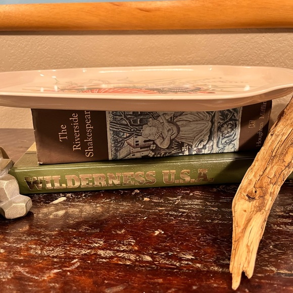 VINTAGE & RARE 50’s SEA SHELL METAL TRAY - Picture 6 of 7